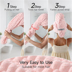 REDKISS 3 Pack Microfiber Hair Towels - Image 3
