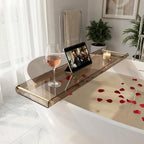 Bathtub Caddy Tray for Luxury Bathroom Bath tub Table Caddy Tray Shelf for - Image 3