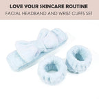 Ayesha Blue Spa Headband and Wristband Set - Image 3