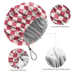 Shower Cap Reusable Double Layer Adjustable Elastic Waterproof EVA Hair Bath - Image 3