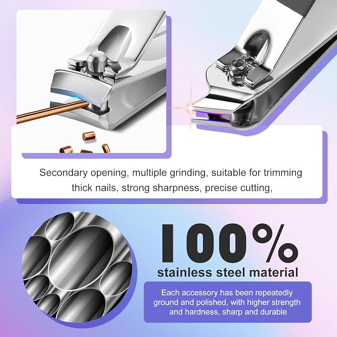 Manicure Pedicure Kit Professional 30pcs Complete Nail Care kit，fingernail and - Image 3