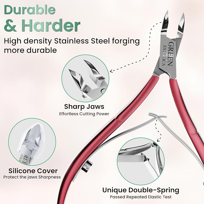 Professional Cuticle Trimmer Nail Cuticle Cutter Stainless Steel Cuticle Nippers - Image 5
