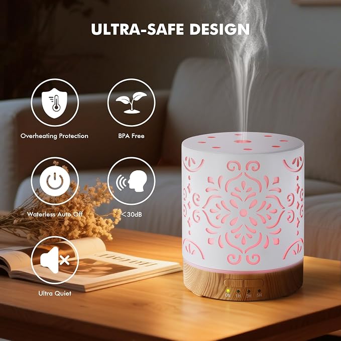 EQUSUPRO Essential Oil Diffuser 300ML Metal Aromatherapy Diffuser - Image 6