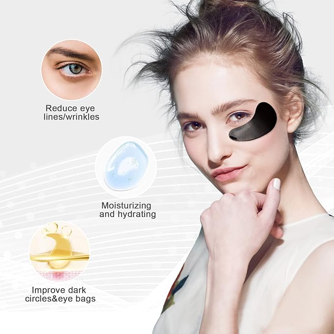 Permotary 30 Pairs Gel Collagen Eye Pads, Crystal Collagen Under Eye Mask - Image 3