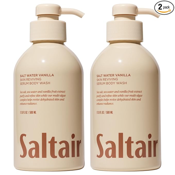Saltair Body Wash 2-Pack – Salt Water Vanilla – Moisturizing Body Wash by Saltair