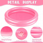 2 Pack Pink Inflatable Pool Foot Bath Basin, Swimming Pool Clean Feet, Foot - Image 7