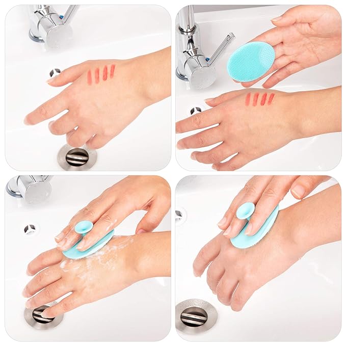 4 Pack Face Scrubber, JEXCULL Soft Silicone Facial Cleansing Brush Face - Image 3