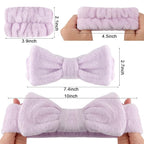 WHAVEL 6PCS Spa Headband and Wristbands Set, Face Wash Headband Wrist Bands - Image 2