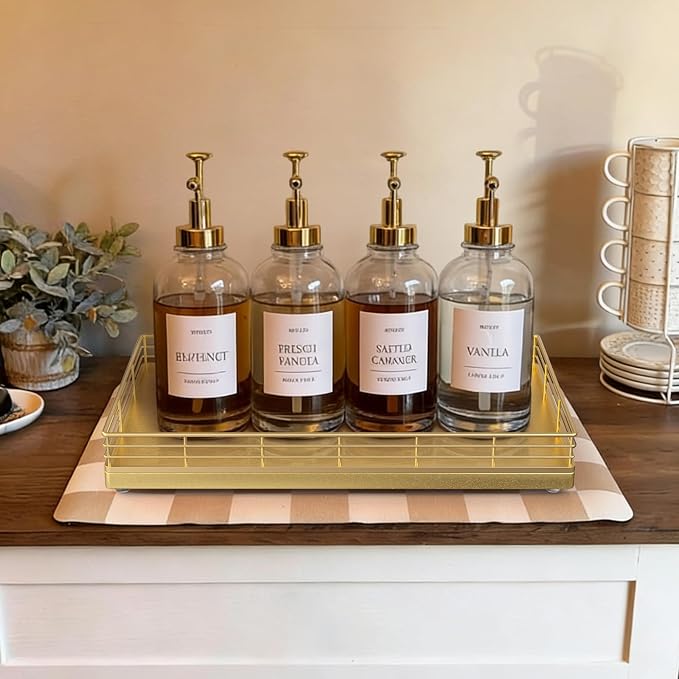 Large Bathroom Vanity Tray – 13" x 8" Oak Decorative Wooden Tray - Image 3