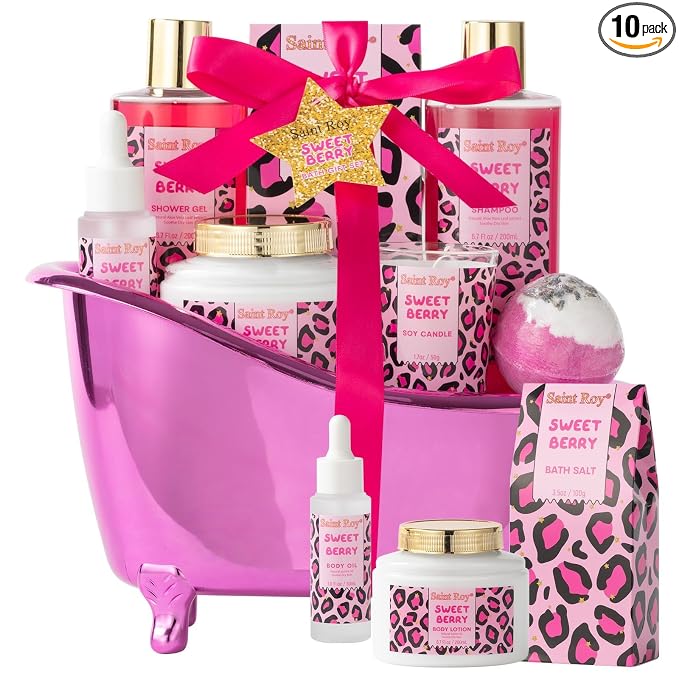 Mothers Day Gifts for Women, Bath and Body Gift Basket Set Home Bath Spa Gift by SaintRoy