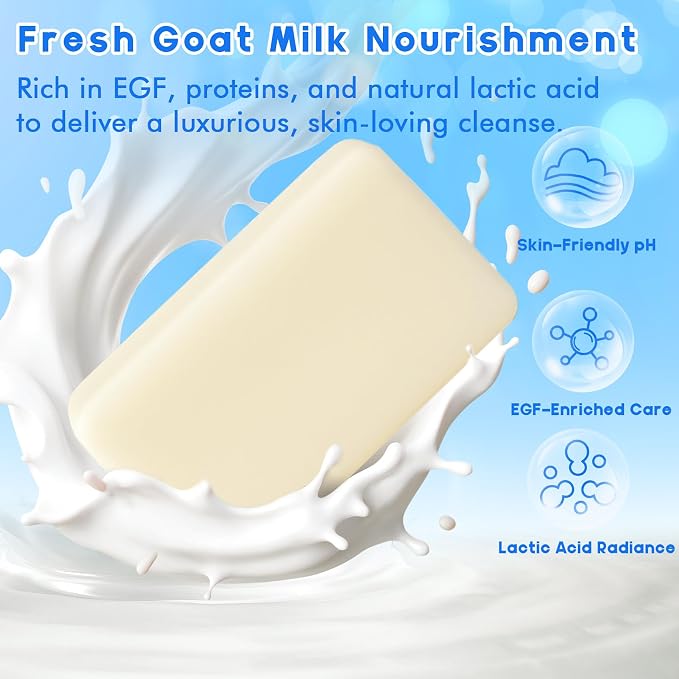 EDSRDRUS Goat Milk Soap Bars 3.5 oz, Glycerin Soap - Image 2
