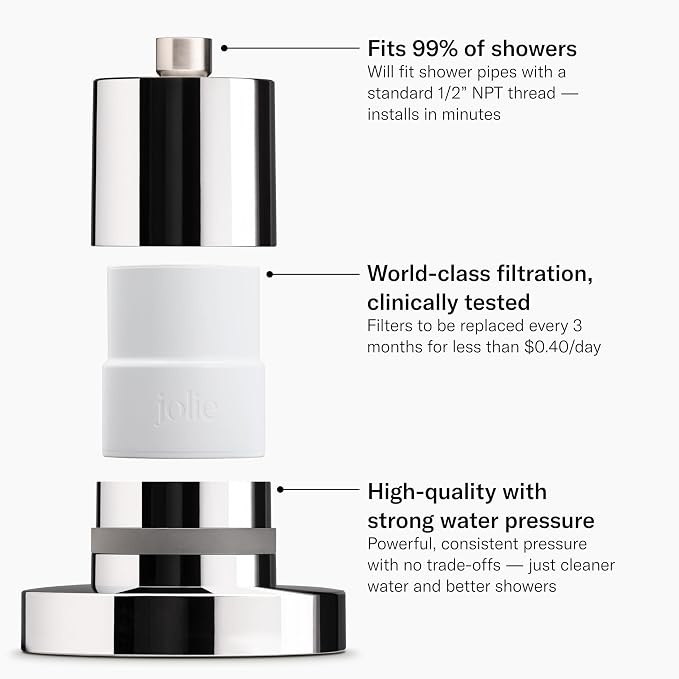 THE JOLIE FILTERED SHOWERHEAD | Clinically Tested, High Pressure Shower Filter - Image 2