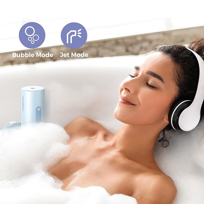 MOMFANN Bath Jet Spa, Bath Jet/Bubble Mode, Cordless Portable Bathtub - Image 2