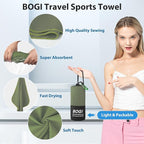 BOGI Microfiber Travel Sports Towel-Quick Dry Travel Towel, Soft Lightweight - Image 4