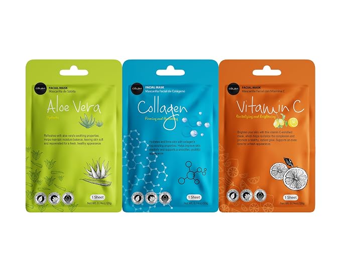 Celavi Essence Facial Face Mask Paper Sheet Korea Skin Care Moisturizing 9 Pack - Image 6