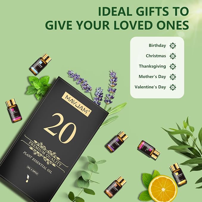 MAYJAM Tea Tree 20 Pcs Pure Essential Oil Gift Set, - Image 7