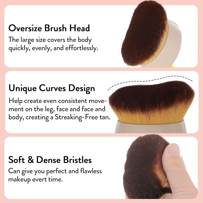 Big Self Tanner Brush, Self Tan Applicator, Body Makeup Brush - Image 2