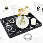 Pure Natural Marble Tray for Bathroom, Sink. Cosmetics, toiletries, etc. can be - Image 4