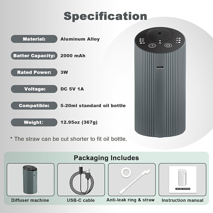 Waterless Essential Oil Diffuser - Image 8