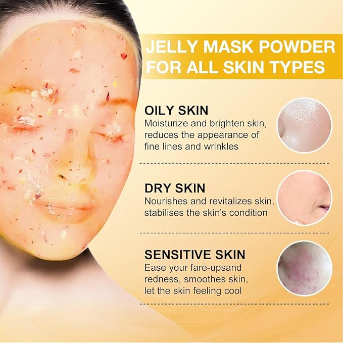 Jelly Mask for Facials Professional, Hydrating & Moisturizing Peel-Off Natural - Image 2