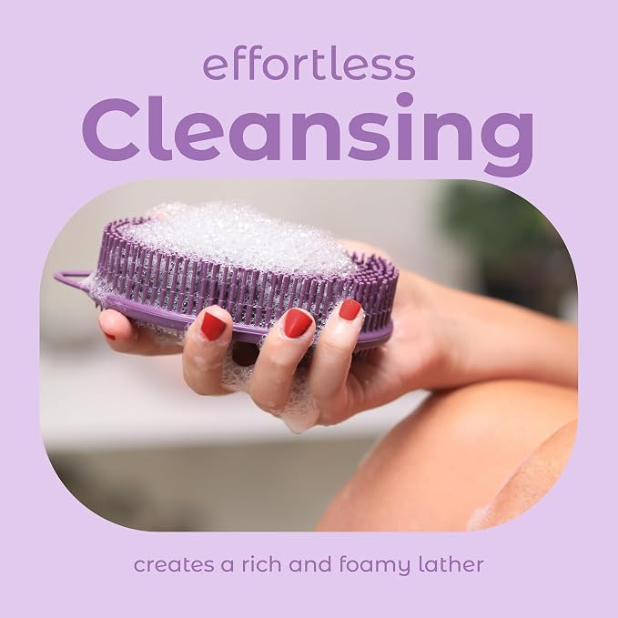MainBasics Silicone Body Scrubber Dual-Sided Shower Loofah and Exfoliator - Image 4
