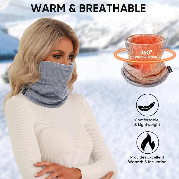 TICONN Neck Gaiter Face Cover Scarf, Neck Warmer Breathable Sun & Wind-proof - Image 4