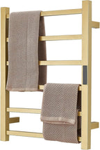 Electric Heated Towel Warmer Rack Gold Bathroom Accessories, by DUDYP