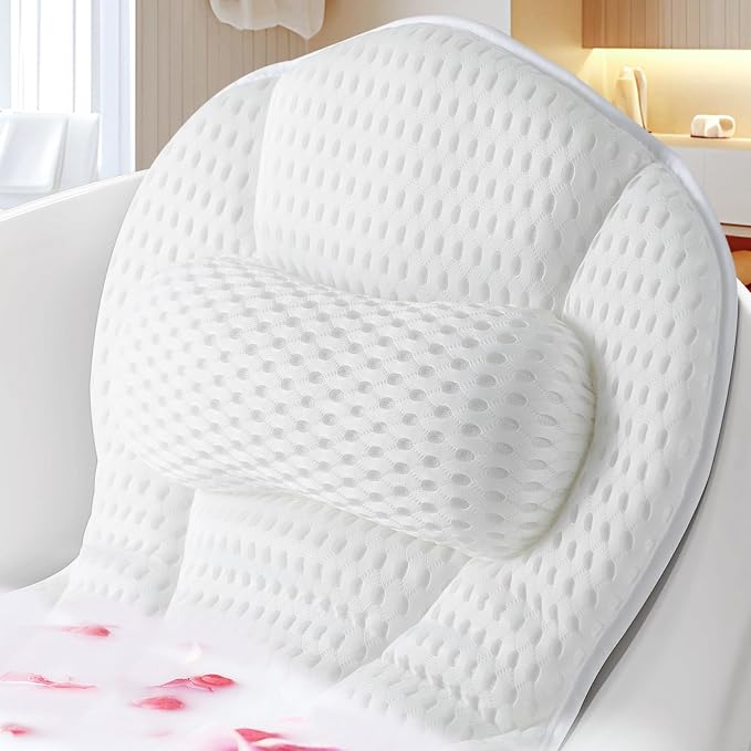 SQLHM Bath Pillows for Tub, Luxury Bath Pillow for Neck and Back Support-with by SQLHM
