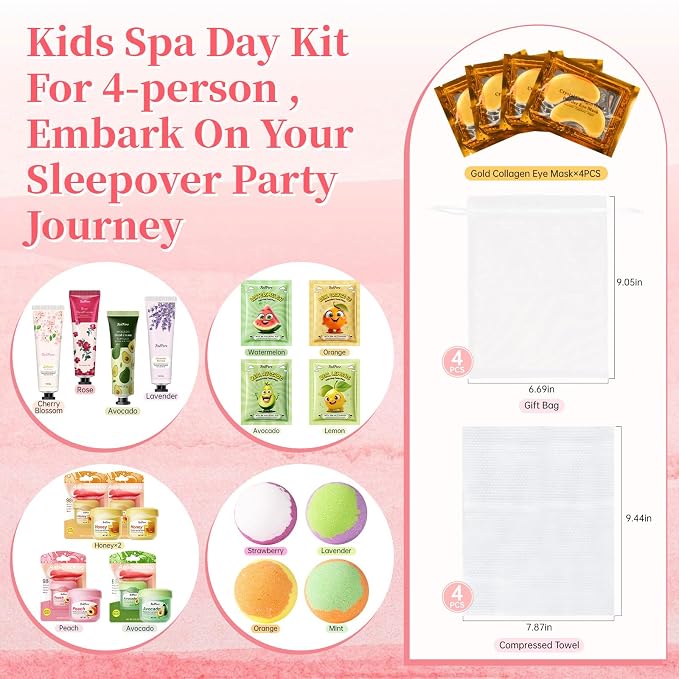 28PCS Spa Party Supplies For Girls, Spa Birthday Party Favors For 4 People - Image 2