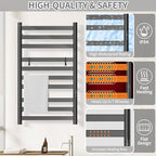 Heated Towel Rack for Bathroom, Hot Towel Warmer Rack Large 10 Bar Electric Hot - Image 2