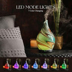 Porseme 280ml Essential Oil Diffuser Glass Color Changing Aroma Air Diffusers - Image 2