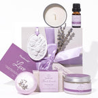 Lavender Spa Set for Women, Bath Set Self Care for Women, Nourishing 7 Piece by PEARLWORLD