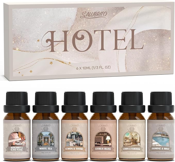 SALUBRITO Hotel Fragrance Oil Set, Luxury Essential Oil Set by Salubrito