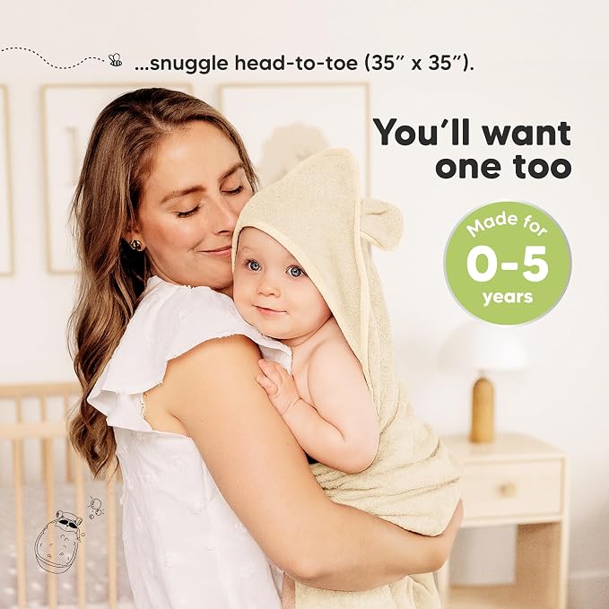 KeaBabies 2-Pack Hooded Baby Towels - Image 3