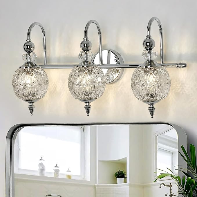 Piepooye Modern Bathroom Light Fixtures Polished Chrome Vanity Light - Image 7