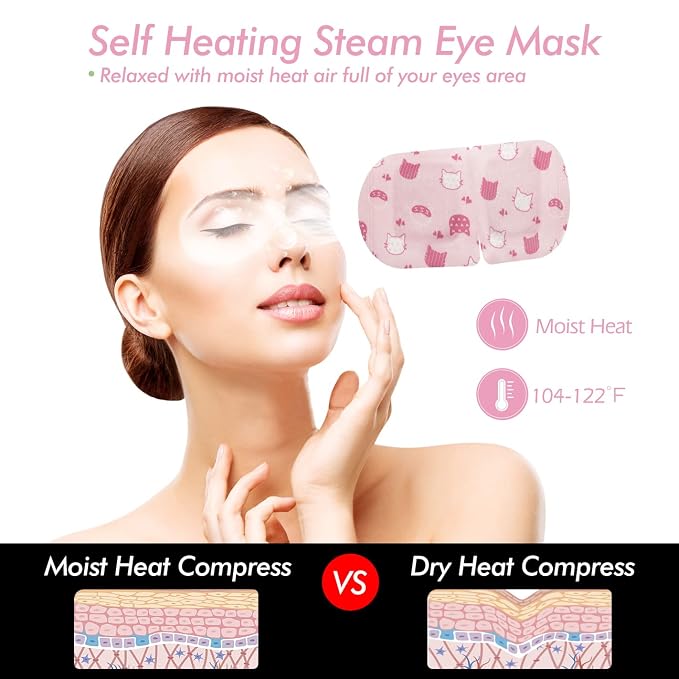 Jekeno Steam Eye Mask, 16 Packs Eye Masks - Image 4