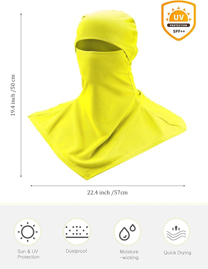 SATINIOR 3 Piece Balaclava Face Cover Sun Protection Neck Cover Summer - Image 4