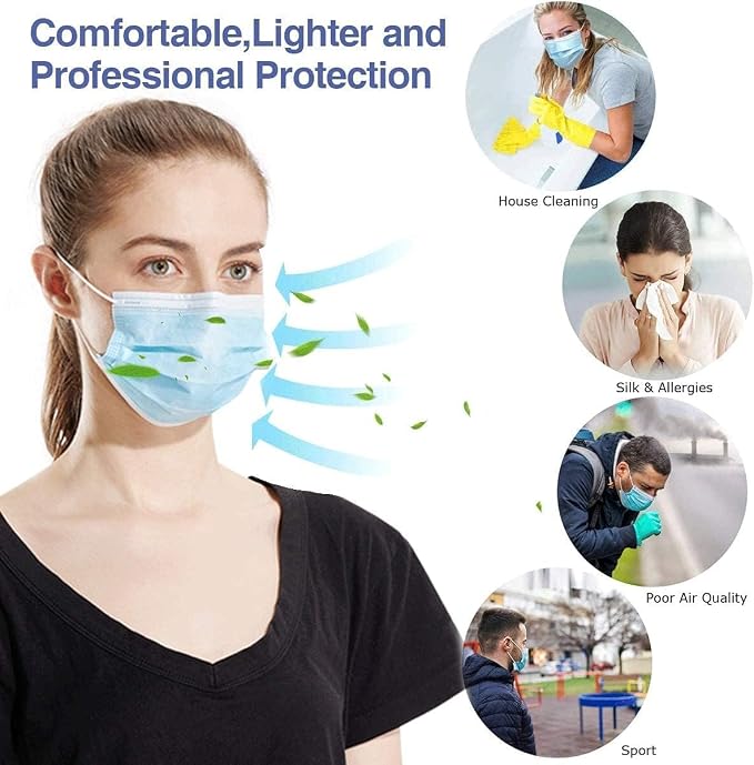 500 Pack Disposable Face Masks Blue Face Masks - Image 5