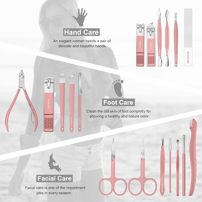 Manicure Set Professional Pedicure Kit Nail Clippers Kit - Image 3