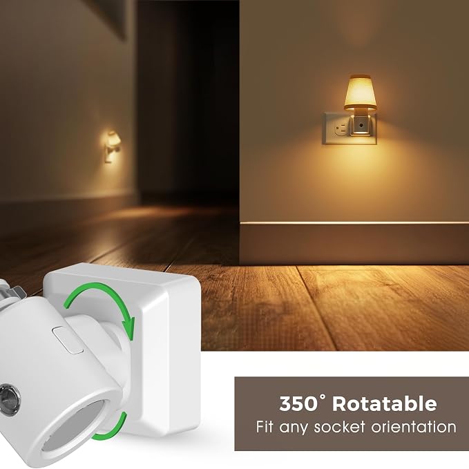 L LOHAS LED Night Lights Plug into Wall, Plug in Night Light Dimmable, Soft - Image 4