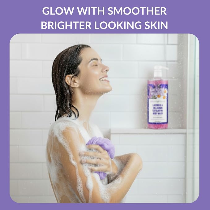 SpaScriptions Lavender & Melatonin Exfoliating Body Wash – 32 fl oz - Image 3