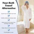 Microfiber Hair Towel Wrap for Women, Soft Lightweight Quick Dry Turban - Image 4