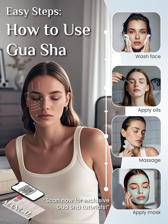 Rena Chris Gua Sha Facial Tools, Stainless Steel Guasha Tool - Image 5