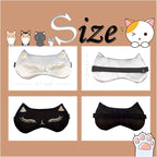 Cute Cat Sleep Mask for Kids, 2 Pack Silk Sleeping Eye Cover Adjustable Mask - Image 2