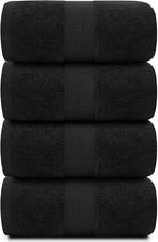 White Classic Luxury Black Bath Towels Extra Large | 100% Soft Cotton 700 GSM - Image 2