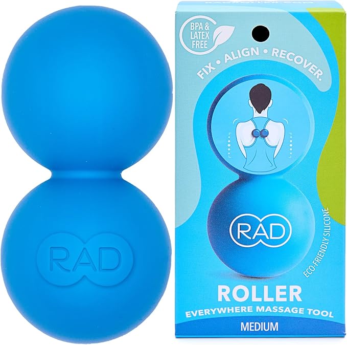 RAD Original Peanut Massage Ball – Medium Density Yoga Deep Tissue Roller Ball by RAD