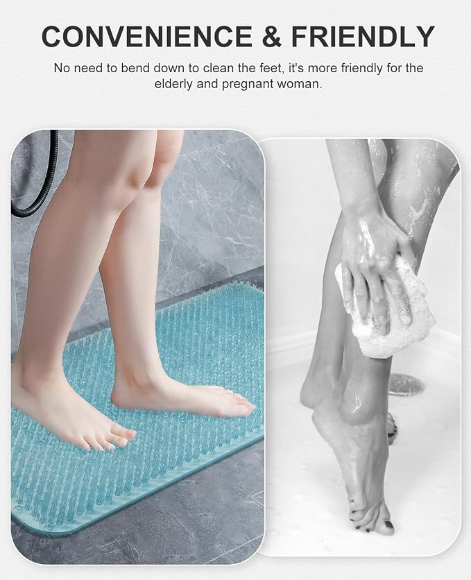 OTHWAY Non Slip Grassy Bathtub Mat : 25.6X13.4 inches Sturdy But Soft Bath - Image 6