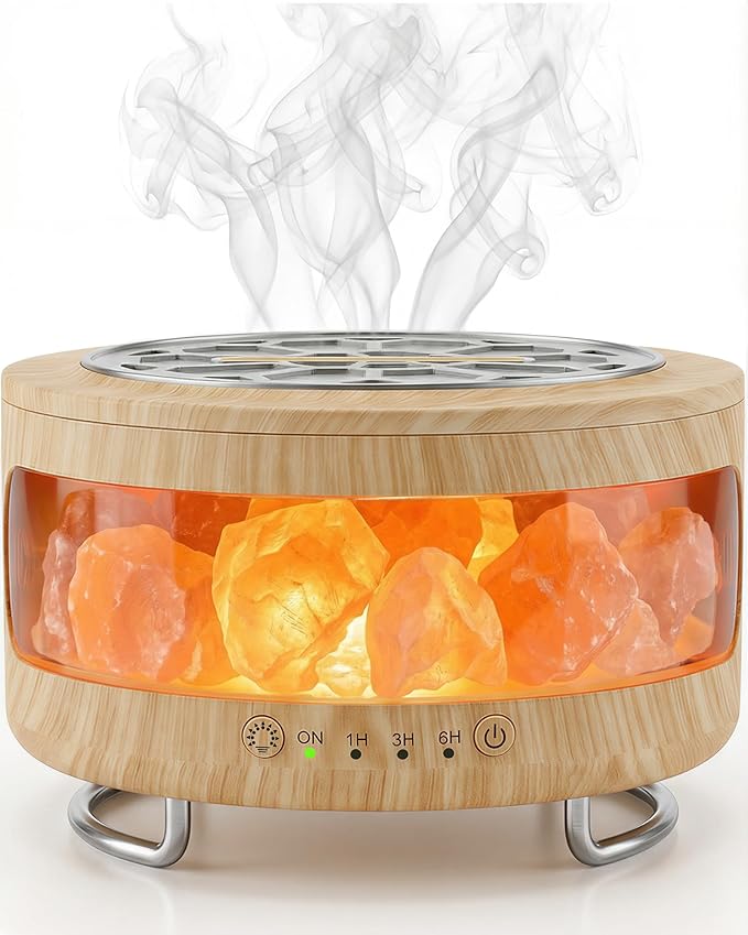 Essential Oil Diffuser with Himalayan Salt Lamp, 350ml Ultrasonic Aromatherapy by Unknown