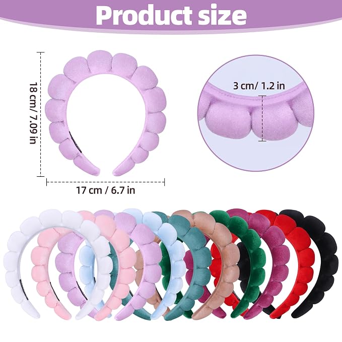 10 Pcs Velvet Cloth Spa Headbands - Image 2