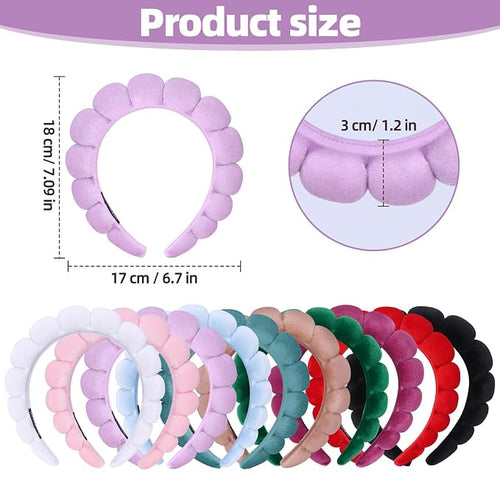 10 Pcs Velvet Cloth Spa Headbands - Image 2